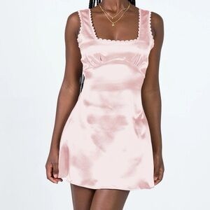 Princess Polly Rose Satin Lace-Trim Slip Dress- Berlin collection